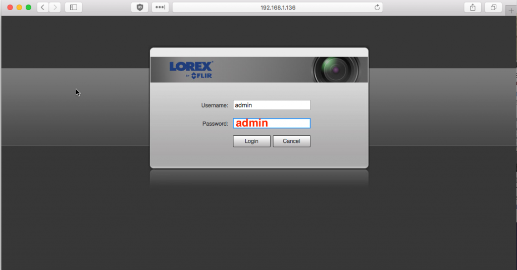 reset password lorex client 13